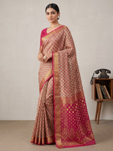 MIMOSA Rani Banarasi Art Silk Saree — pose 4 styling detail