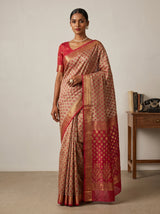 MIMOSA Rani Banarasi Art Silk Saree — pose 5 styling detail