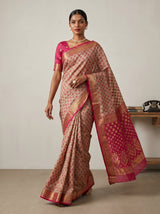 MIMOSA Rani Banarasi Art Silk Saree — pose 7 styling detail