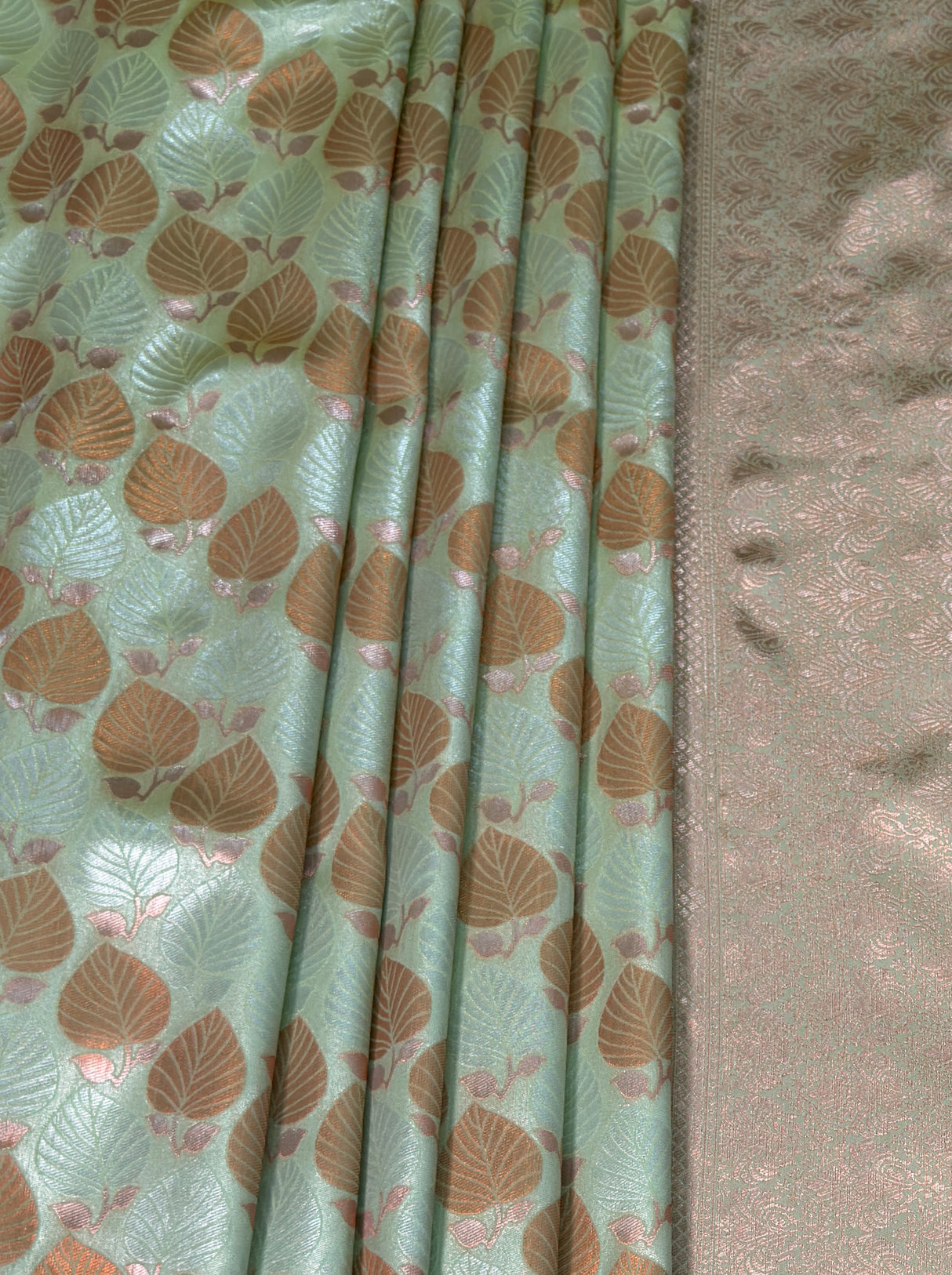 MIMOSA Olive Kanjivaram Art Silk Saree — fleets shot full lifestyle