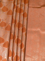 MIMOSA Orange Kanjivaram Art Silk Saree — fleets shot full lifestyle