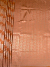 MIMOSA Orange Kanjivaram Art Silk Saree — pallu and zari work detail
