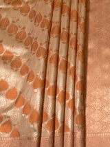 MIMOSA Peach Kanjivaram Art Silk Saree — fleets shot full lifestyle
