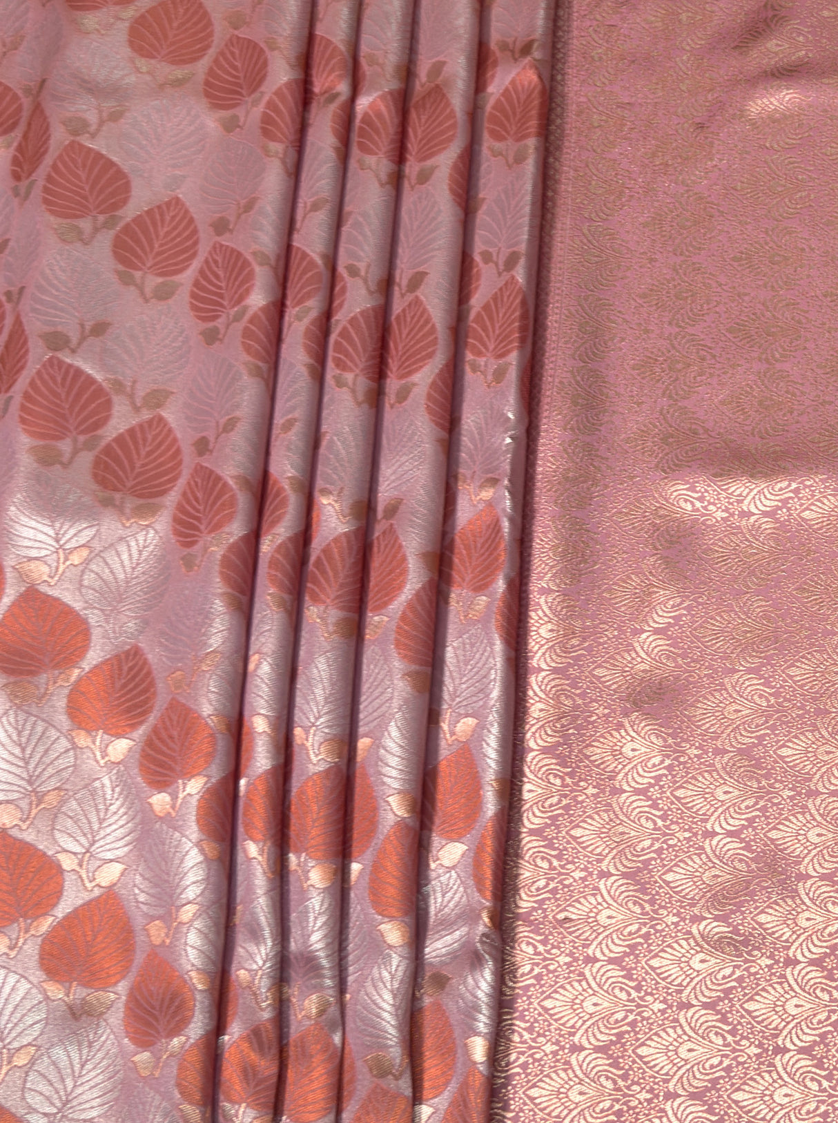 MIMOSA Pink Kanjivaram Art Silk Saree — fleets shot full lifestyle