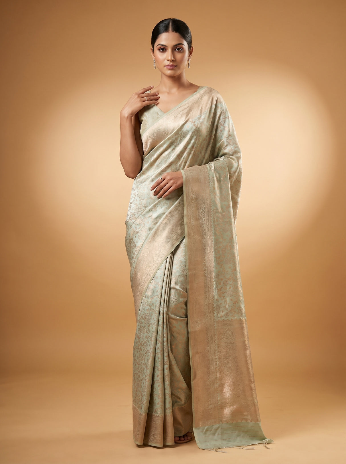 MIMOSA Ananda Kanjivaram Art Silk Saree — Full View