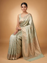 MIMOSA Ananda Kanjivaram Art Silk Saree — pose 8 styling detail