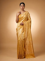 MIMOSA Mustard Kanjivaram Art Silk Saree — Full View