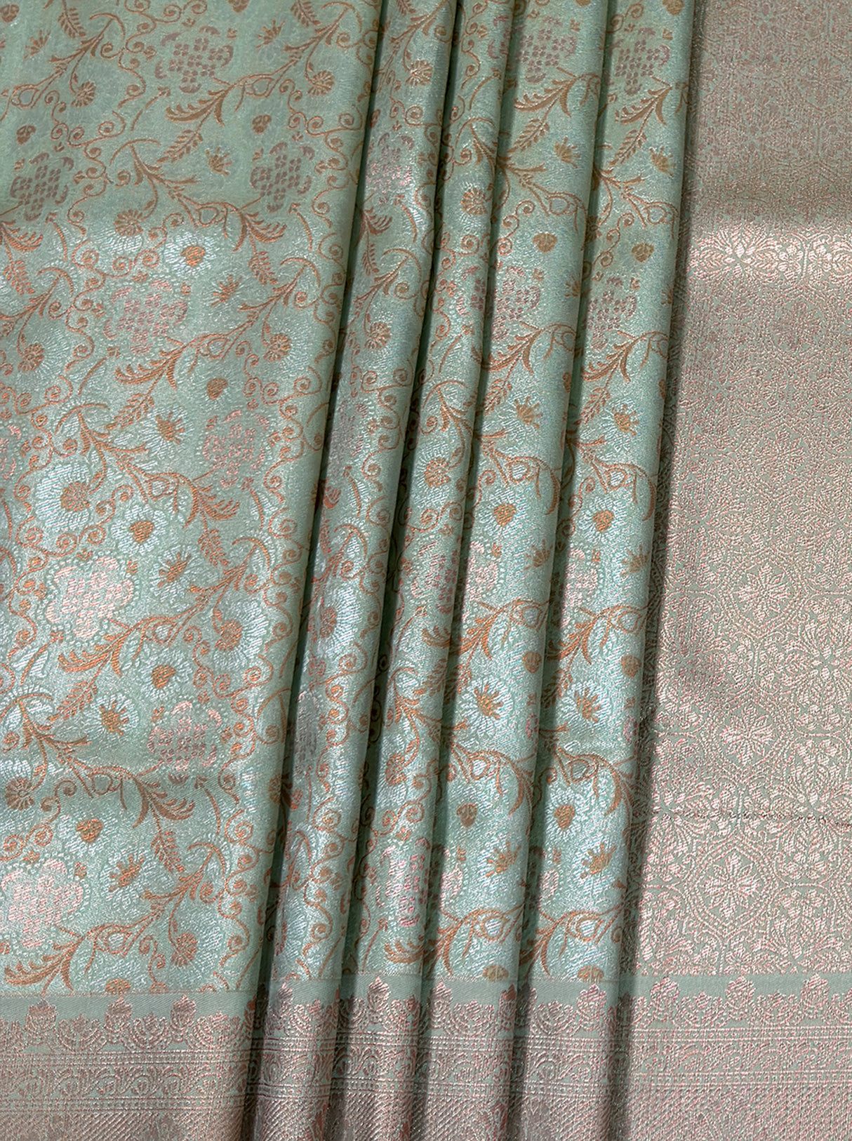 MIMOSA Olive Kanjivaram Art Silk Saree — fleets shot full lifestyle