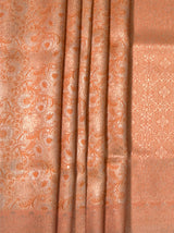 MIMOSA Orange Kanjivaram Art Silk Saree — fleets shot full lifestyle