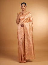 MIMOSA Peach Kanjivaram Art Silk Saree — Full View