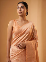 MIMOSA Peach Kanjivaram Art Silk Saree — pose 10 styling detail