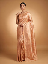 MIMOSA Peach Kanjivaram Art Silk Saree — pose 5 styling detail