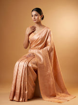 MIMOSA Peach Kanjivaram Art Silk Saree — pose 8 styling detail