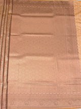 MIMOSA Peach Kanjivaram Art Silk Saree — pallu and zari work detail