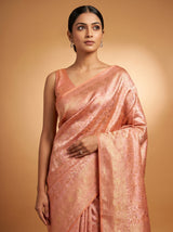 MIMOSA Pink Kanjivaram Art Silk Saree — pose 10 styling detail