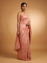 MIMOSA Pink Kanjivaram Art Silk Saree — pose 5 styling detail