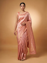 MIMOSA Pink Kanjivaram Art Silk Saree — pose 7 styling detail