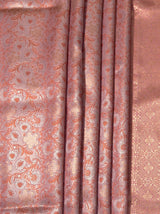 MIMOSA Pink Kanjivaram Art Silk Saree — fleets shot full lifestyle