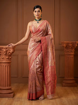 MIMOSA Rani Banarasi Art Silk Saree — Full View