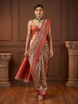 MIMOSA Rani Banarasi Art Silk Saree — pose 7 styling detail