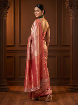 MIMOSA Rani Banarasi Art Silk Saree — pose 9 styling detail