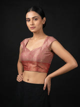 MIMOSA Rani Banarasi Art Silk Saree — blouse close-up
