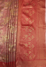 MIMOSA Rani Banarasi Art Silk Saree — pallu and zari work detail