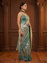 MIMOSA Saffire Banarasi Art Silk Saree — Close-up of Border