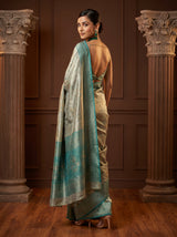 MIMOSA Saffire Banarasi Art Silk Saree — pose 9 styling detail