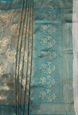 MIMOSA Saffire Banarasi Art Silk Saree — pallu and zari work detail