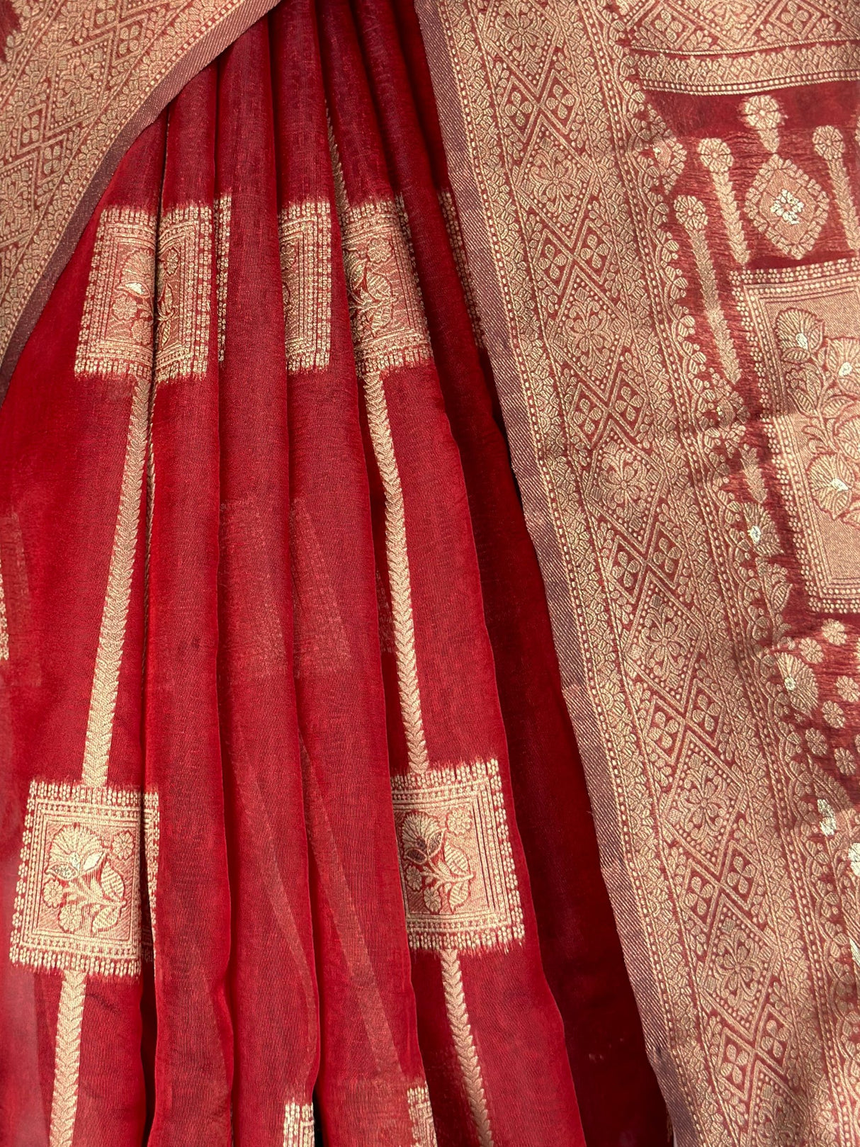 MIMOSA Maroon Banarasi Art Silk Saree — fleets shot full lifestyle