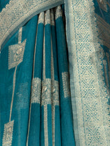 MIMOSA Sapphire Banarasi Art Silk Saree — fleets shot full lifestyle