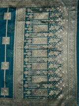 MIMOSA Sapphire Banarasi Art Silk Saree — pallu and zari work detail
