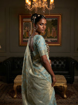 MIMOSA Ananda Banarasi Art Silk Saree — pose 9 styling detail