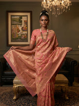 MIMOSA Gajari Banarasi Art Silk Saree — pose 6 styling detail
