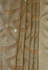 MIMOSA Peach Banarasi Art Silk Saree — fleets shot full lifestyle