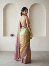 MIMOSA Pink Banarasi Art Silk Saree — pose 9 styling detail
