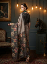 MIMOSA Grey Banarasi Art Silk Saree — pose 9 styling detail