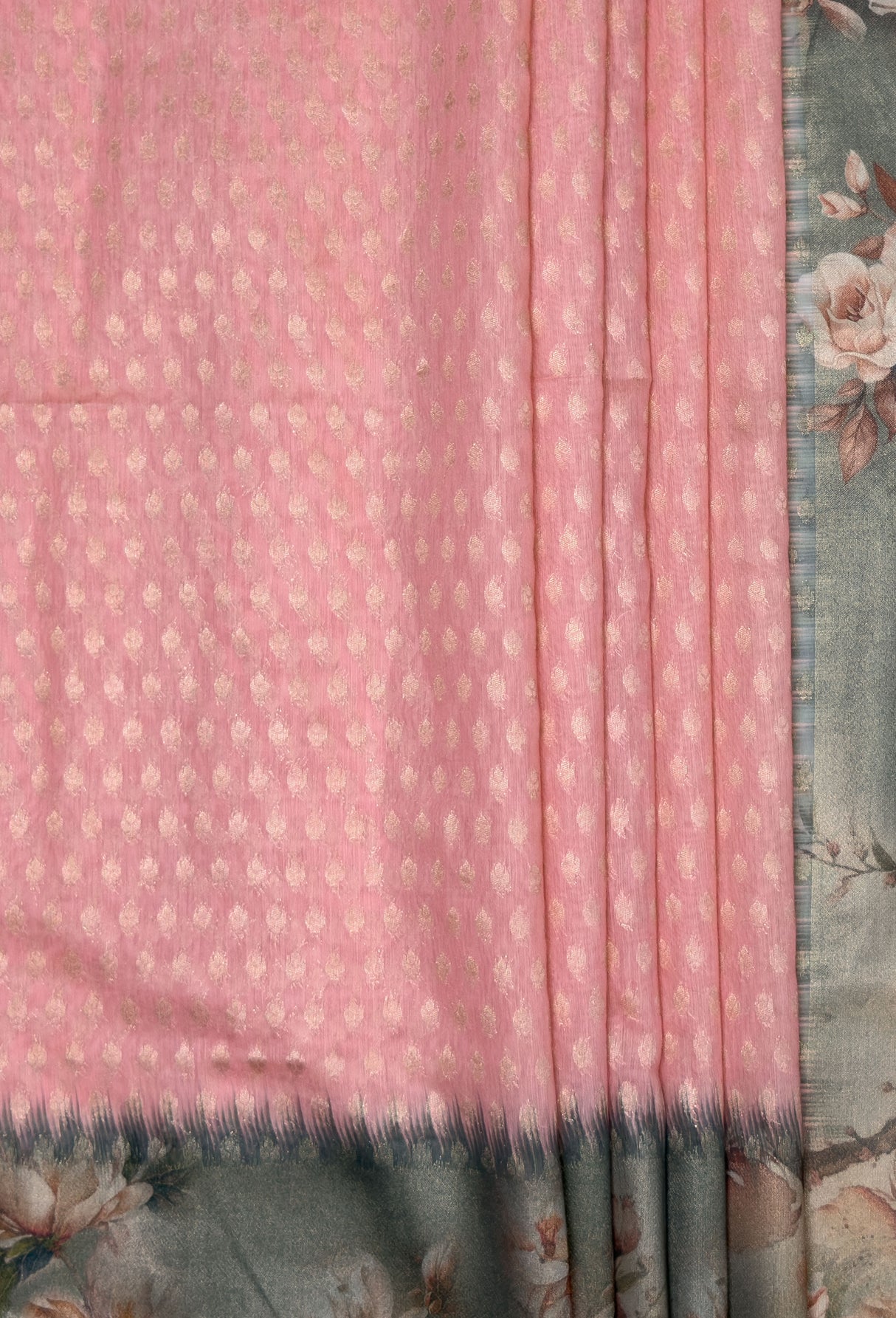 MIMOSA Peach Banarasi Art Silk Saree — fleets shot full lifestyle