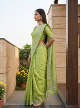 MIMOSA Olive Saree Saree — pose 3 styling detail