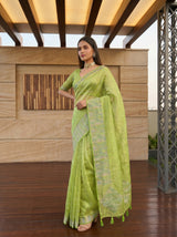 MIMOSA Olive Saree Saree — pose 4 styling detail