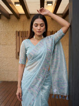 MIMOSA Sapphire Saree Saree — pose 10 styling detail