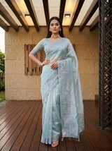 MIMOSA Sapphire Saree Saree — pose 4 styling detail
