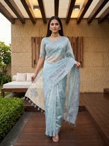 MIMOSA Sapphire Saree Saree — pose 6 styling detail