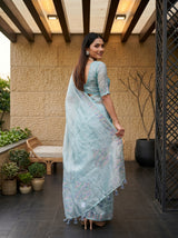 MIMOSA Sapphire Saree Saree — pose 7 styling detail
