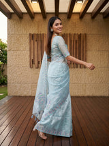 MIMOSA Sapphire Saree Saree — pose 9 styling detail