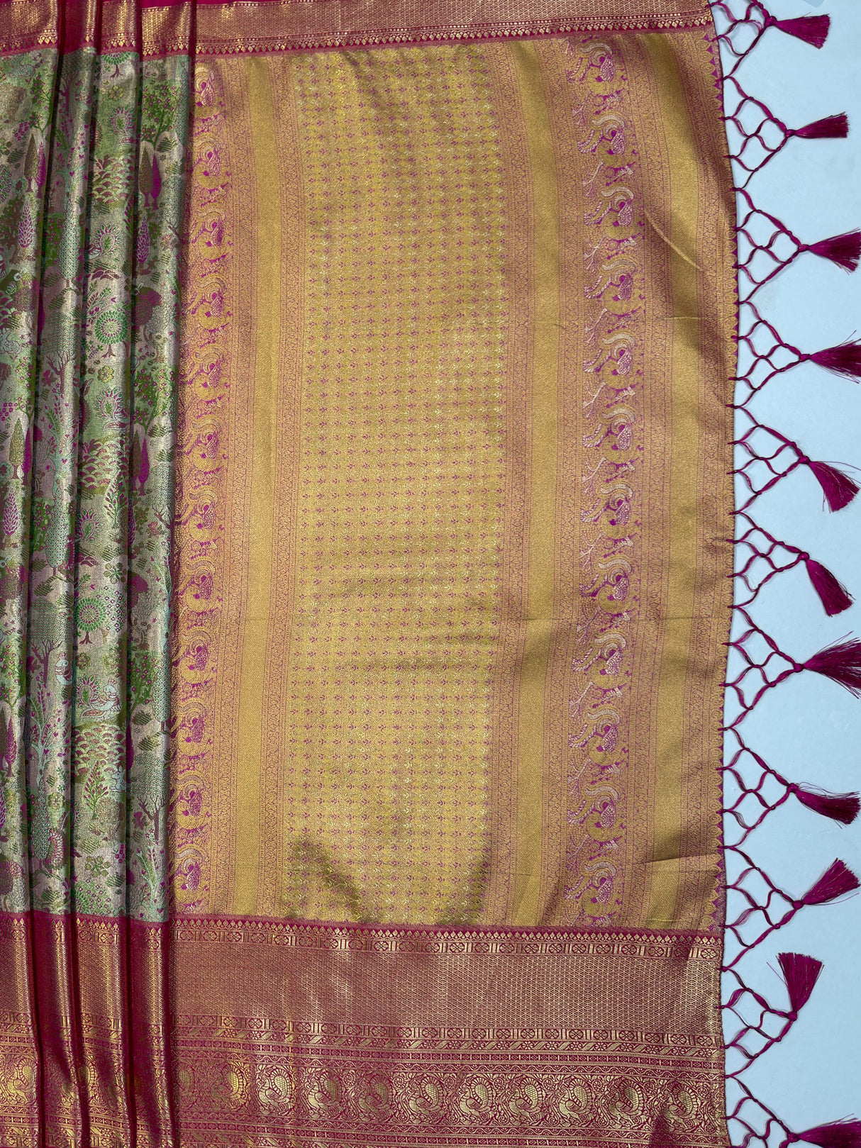 MIMOSA Saree Saree — pallu and zari work detail