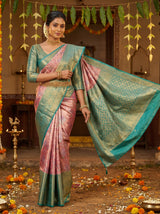 MIMOSA Gajari Kanjivaram Art Silk Saree — pose 6 styling detail
