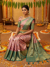 MIMOSA Gajari Kanjivaram Art Silk Saree — pose 8 styling detail