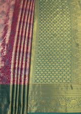 MIMOSA Gajari Kanjivaram Art Silk Saree — pallu and zari work detail